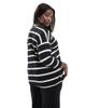 Only Curve ONLY Curve 3/4 length sleeve top in black and cream stripe - 2