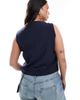 Only Curve ONLY Curve asymmetric detail vest in navy - 4