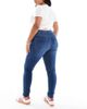 Only Curve Only Curve Augusta high waisted skinny jeans in mid blue wash - 3