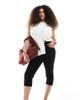 Only Curve ONLY Curve capri pants in black - 1