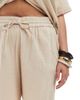 Only Curve ONLY Curve cheesecloth pull on shorts in beige - part of a set-Neutral - 4