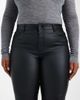 Only Curve Only Curve coated skinny jeans in black - 4