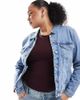 Only Curve Only Curve denim jacket in light blue - 1
