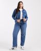 Only Curve Only Curve denim jacket in mid blue wash - 2