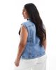 Only Curve ONLY Curve denim vest in light blue wash - 2