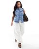 Only Curve ONLY Curve denim vest in light blue wash - 4