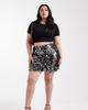 Only Curve ONLY Curve disc sequin mini skirt in gunmetal-Gray - 1