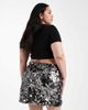 Only Curve ONLY Curve disc sequin mini skirt in gunmetal-Gray - 4