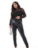 Only Curve Only Curve faux leather legging in black - 1