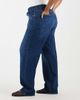 Only Curve ONLY Curve Gianna tie waist straight leg jeans in dark blue - 3
