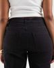 Only Curve ONLY Curve high rise front pocket pintuck flare jeans in black denim - 4