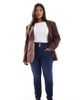 Only Curve ONLY Curve high waist skinny jeans in mid blue - 1