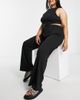 Only Curve ONLY Curve high waisted flare pants in black - 4