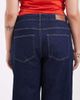 Only Curve ONLY Curve Juicy high rise wide leg jeans in rinsed dark blue - 4