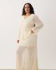 Only Curve ONLY Curve lace midi skirt in beige - part of a set-Neutral - 1