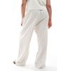 Only Curve ONLY Curve linen look pull on pants in beige - part of a set-Neutral - 3