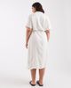 Only Curve ONLY Curve linen mix shirt dress in cream-White - 2