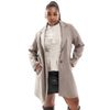 Only Curve ONLY Curve longline coat in beige-Neutral - 2