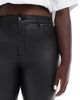 Only Curve ONLY Curve mid waist flare coated pants in black - 4