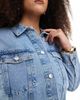 Only Curve ONLY Curve oversized denim jacket in light blue wash - 2