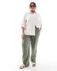Only Curve ONLY Curve oversized shirt in cream-White - 2