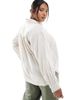 Only Curve ONLY Curve oversized shirt in cream-White - 4