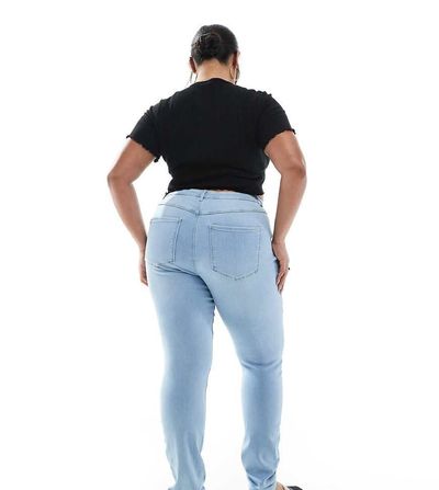Only Curve ONLY Curve push-up skinny jeans in light blue