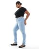 Only Curve ONLY Curve push-up skinny jeans in light blue - 3