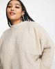 Only Curve Only Curve ribbed crew neck sweater in beige-Neutral - 3
