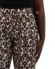 Only Curve ONLY Curve ribbed flare pants in leopard print-Brown - 2