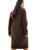 Only Curve Only Curve roll neck knitted dress in brown-Gray - 4