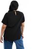 Only Curve Only Curve short sleeve blouse in black - 4