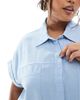 Only Curve ONLY Curve short sleeve boxy shirt in light blue - 3