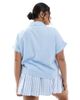 Only Curve ONLY Curve short sleeve boxy shirt in light blue - 4