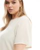 Only Curve ONLY Curve short sleeve top in cream-White - 4