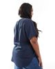 Only Curve Only Curve short sleeve top in navy - 2