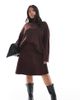 Only Curve ONLY Curve skater mini skirt in burgundy - part of a set-Red - 1