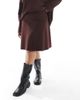 Only Curve ONLY Curve skater mini skirt in burgundy - part of a set-Red - 2