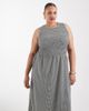 Only Curve ONLY Curve smock midaxi dress in black gingham - 2