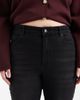 Only Curve Only Curve straight leg jeans in washed black - 4