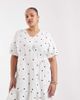 Only Curve ONLY Curve tie waist mini dress in white polka dots - 1
