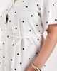 Only Curve ONLY Curve tie waist mini dress in white polka dots - 3