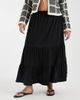 Only Curve ONLY Curve tiered maxi skirt in black - 2