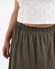 Only Curve ONLY Curve tiered midaxi skirt in khaki green - 3