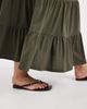 Only Curve ONLY Curve tiered midaxi skirt in khaki green - 4