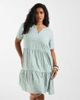 Only Curve ONLY Curve tiered mini dress in green floral print-pink - 1