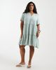 Only Curve ONLY Curve tiered mini dress in green floral print-pink - 2