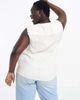 Only Curve Only Curve V-neck blouse with crochet trim in white - 2