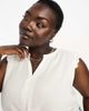 Only Curve Only Curve V-neck blouse with crochet trim in white - 4