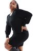 Only Curve ONLY Curve v-neck knit mini dress in black - 2